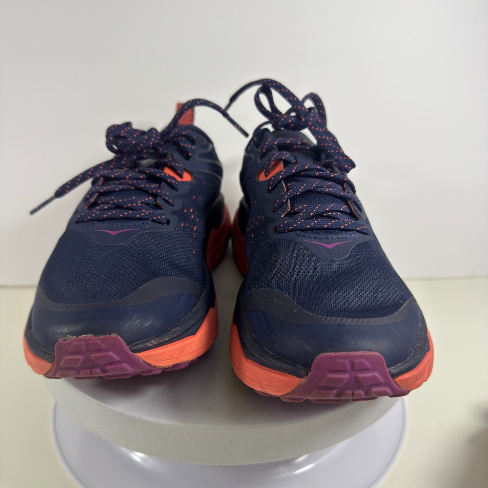 Hoka Challenger ATR 6 Womens Trail Running Shoes Navy Orange Purple Sneakers 8.5 - Picture 4 of 14